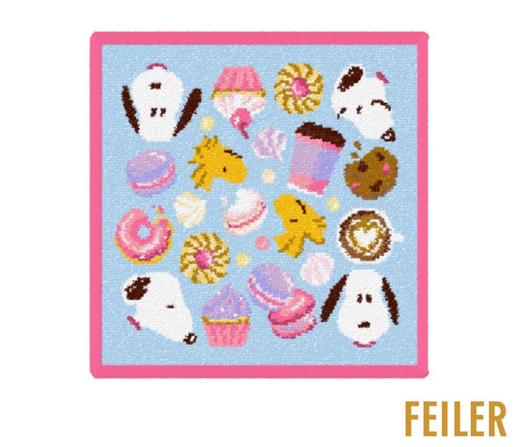 新作ハンカチ2種「PEANUTS×フェイラー」全国スヌーピータウンショップ