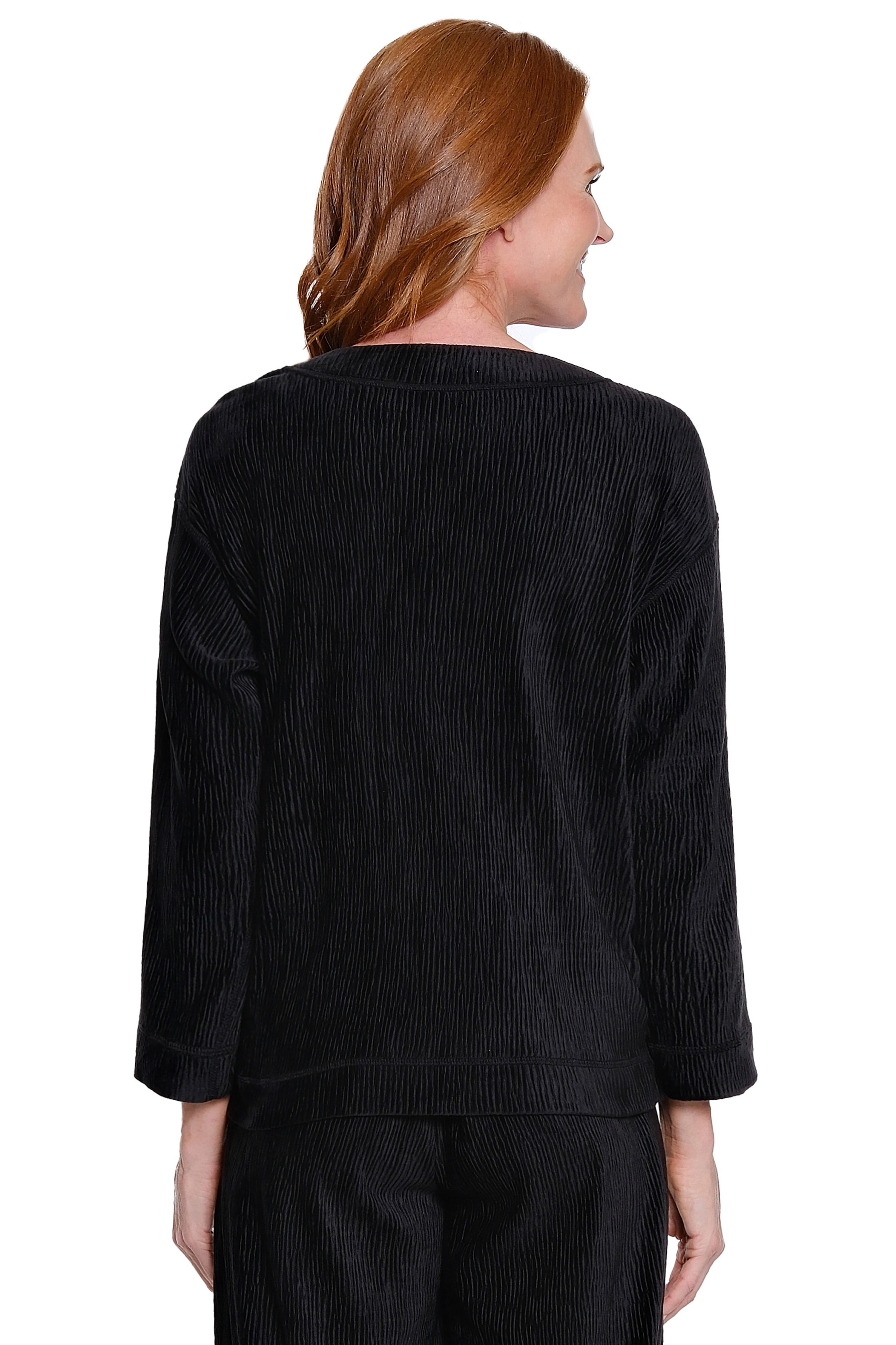 Button-Front Cardigan - Black