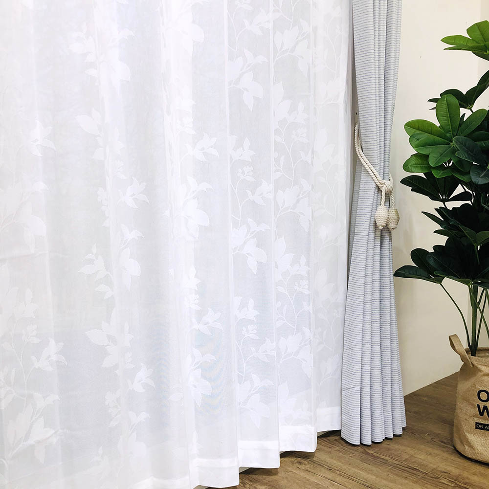 オレンジSEK防炎レースカーテン】グレナIV 150x228cm 2