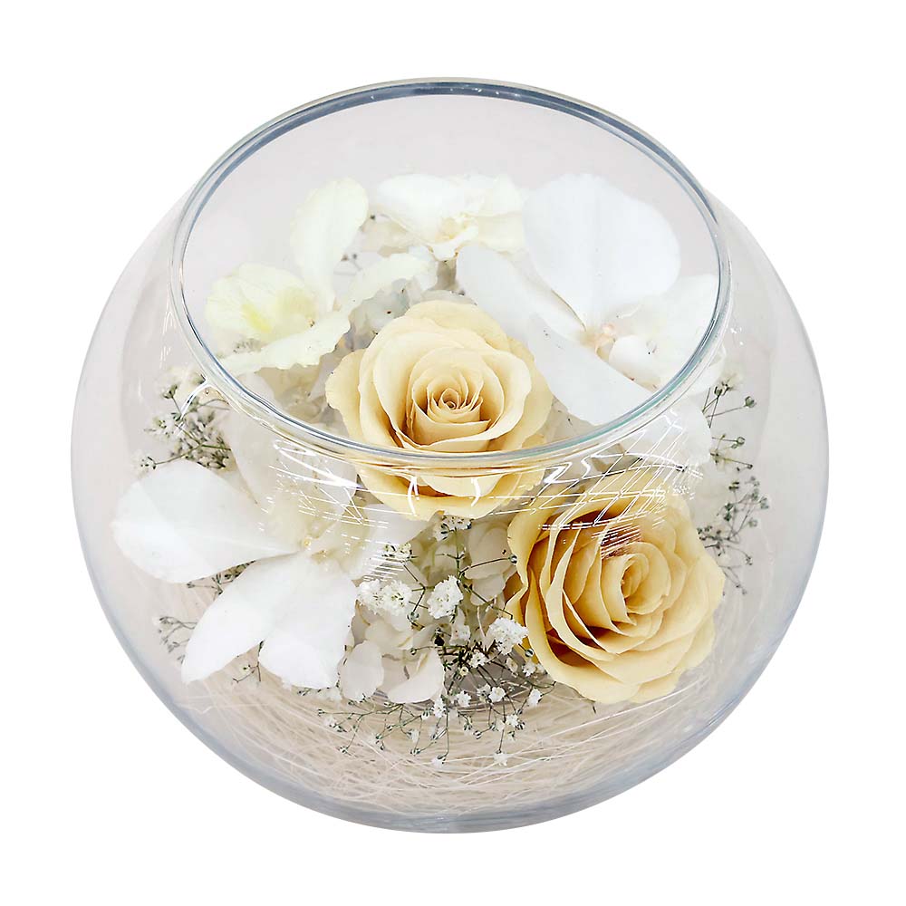 ボトルフラワー 中ボール ホワイト | ジョイフル本田 取り寄せ＆店舗受取