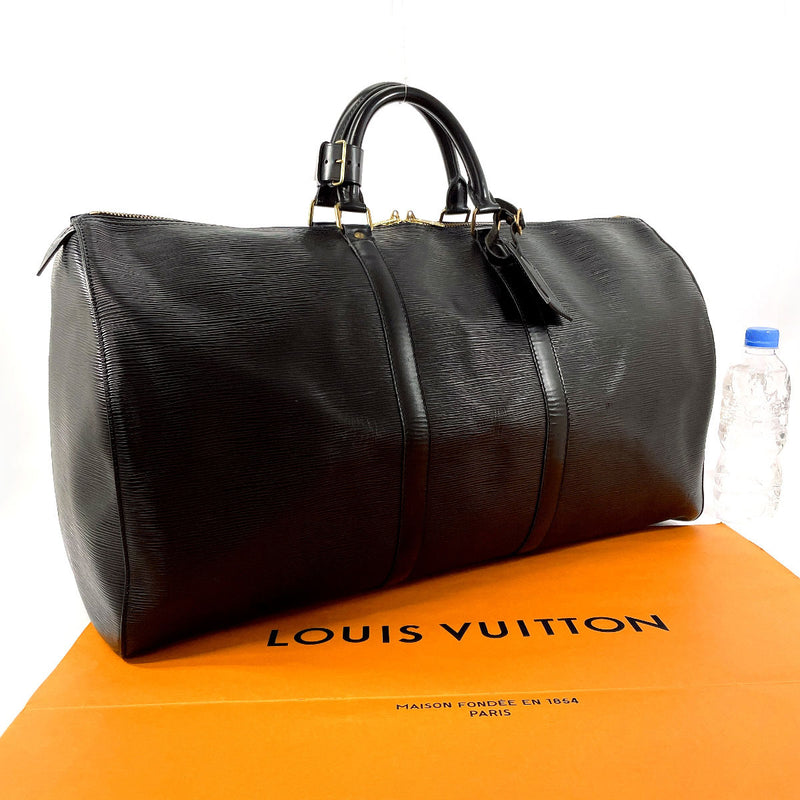 LOUIS VUITTON Boston bag M42952 Keepall 55 Epi Leather Black Black
