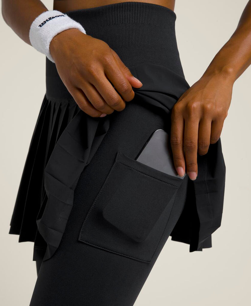 ミッドタウン テニス スコート タイツ - ブラック by Wilson Japan