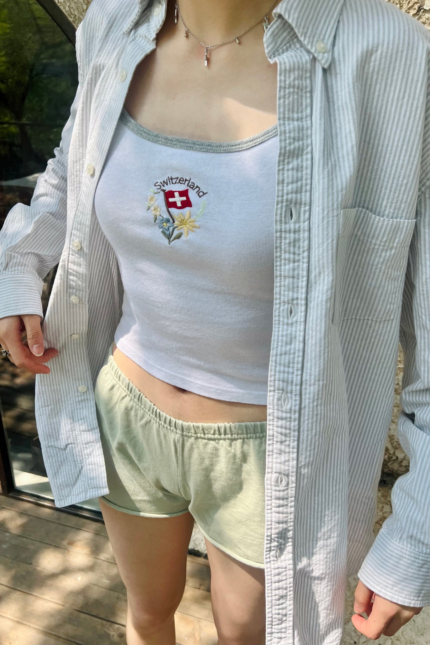 Stephanie Stripe Top – Brandy Melville Online Japan