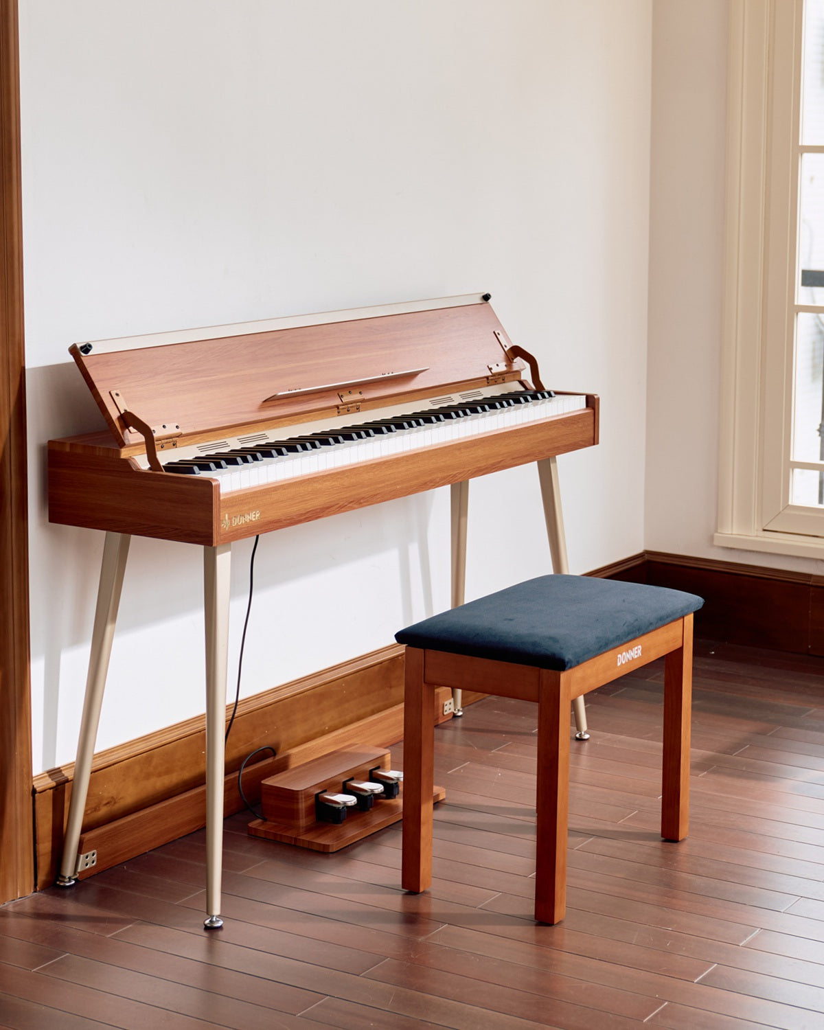 DDP-80 PLUS 88鍵木目調フルウェイト電子ピアノカバー付き初心者向け