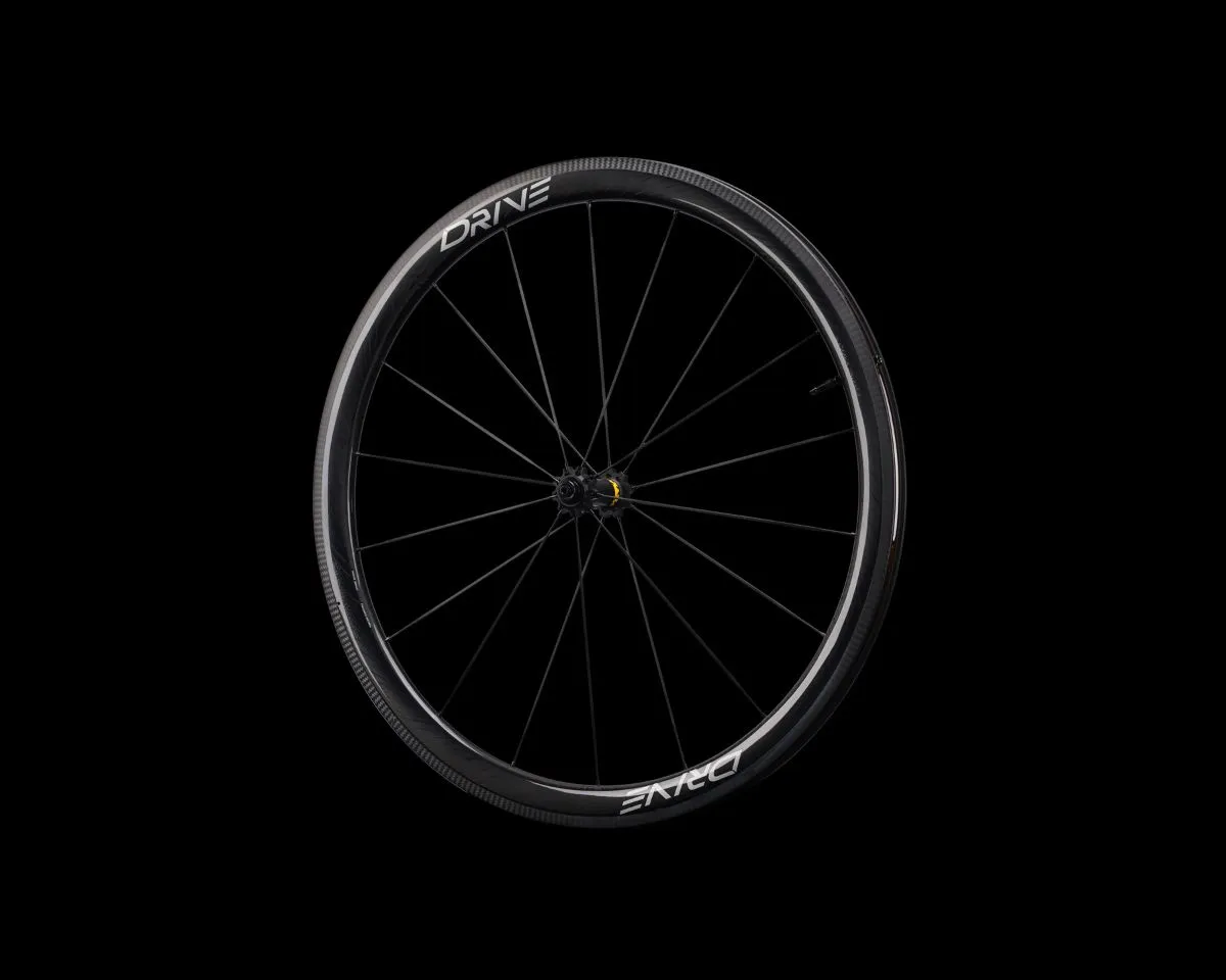 Drive 40V リムブレーキロードカーボンスポークホイールセット