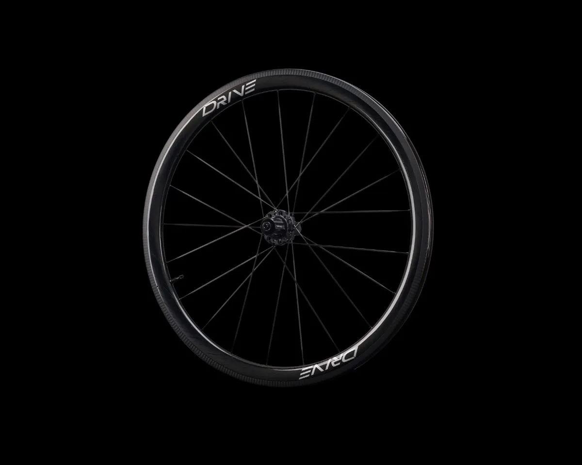 Drive 40V リムブレーキロードカーボンスポークホイールセット