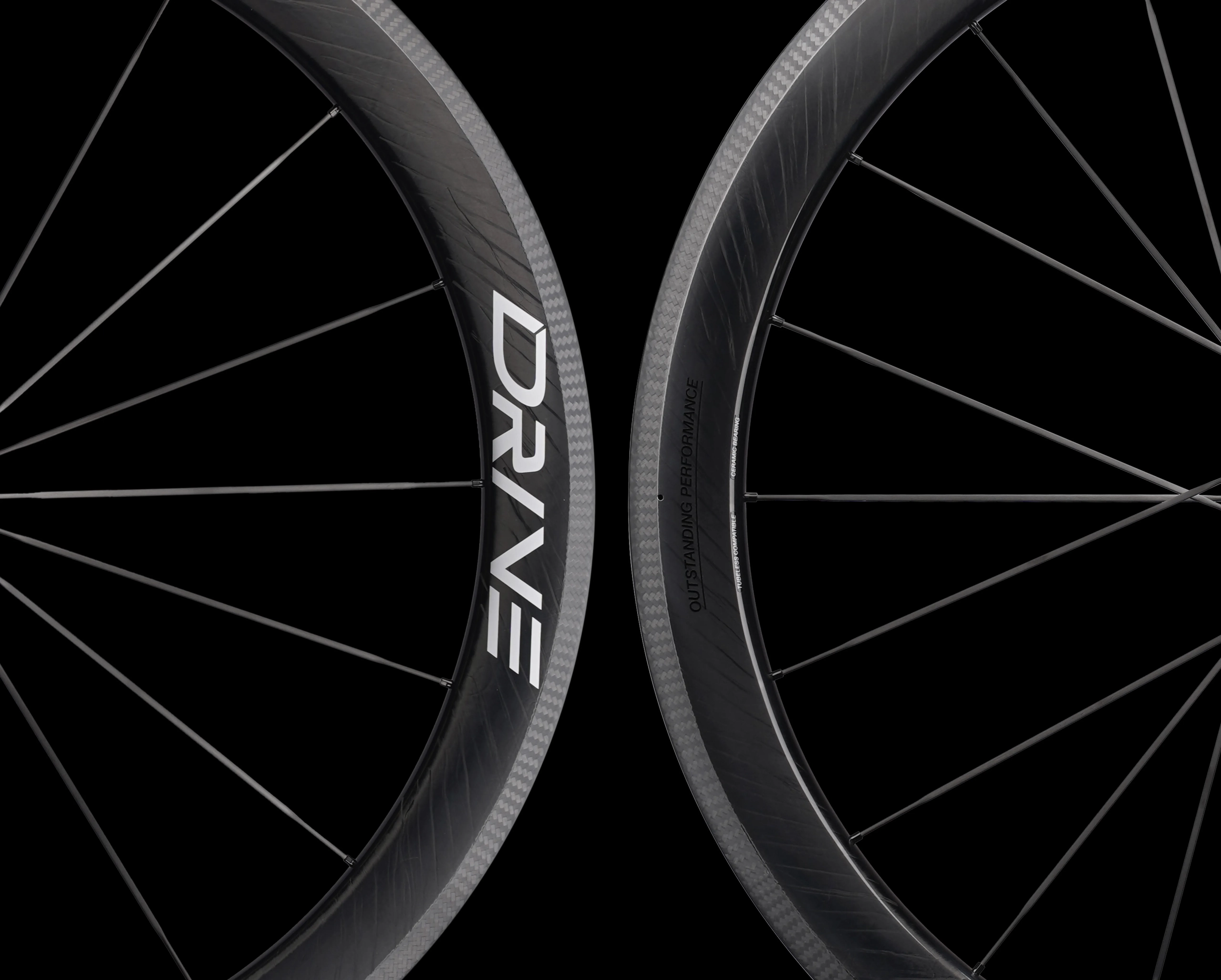 Drive 50V リムブレーキホイールセット セラミックベアリング