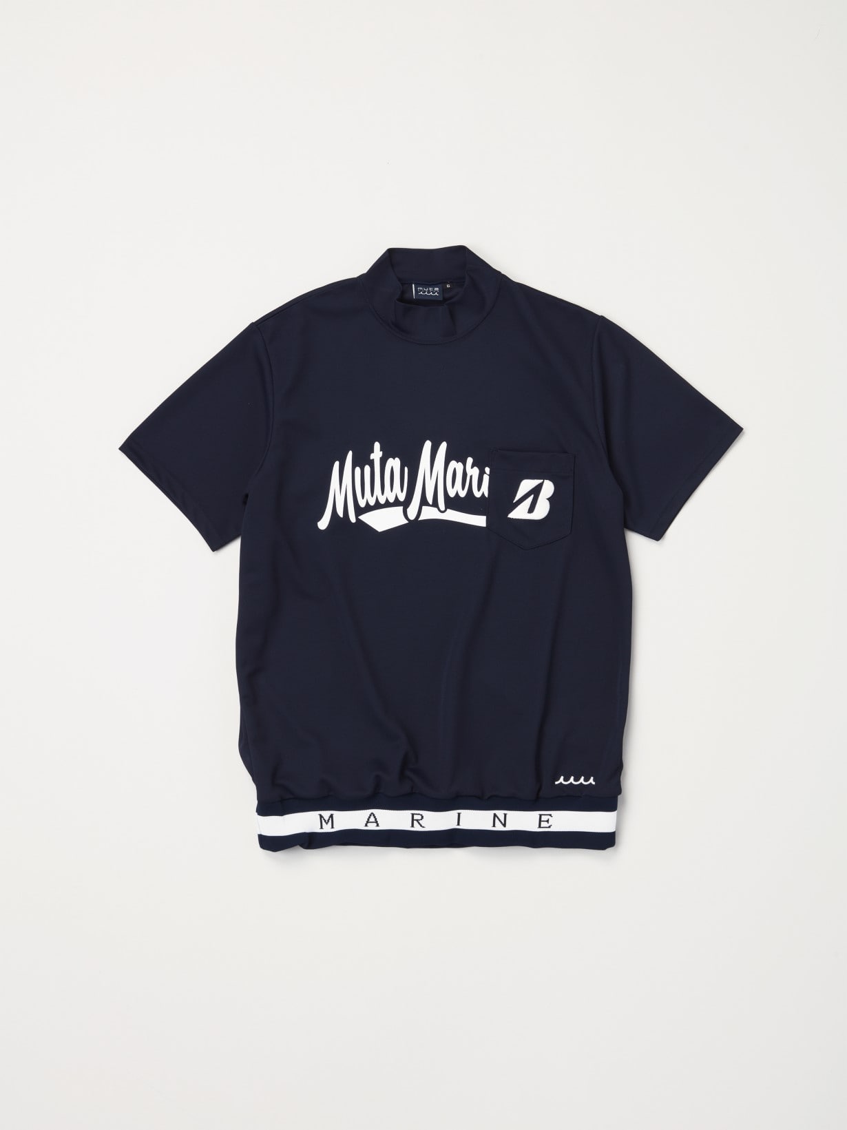 muta MARINE GOLF コラボウエア モックネックシャツ(4(S) NA(ネイビー