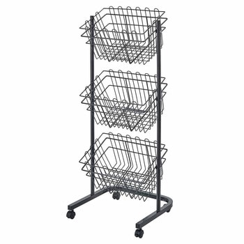 陳列用投げ込み什器 角型投げ込みバスケット 3段 ストア・エキスプレス