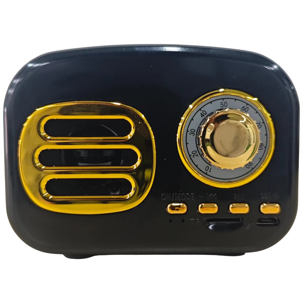 FT-BT04-BK レトロFM・ブルートゥーススピーカー PASSON ブラック色 FT