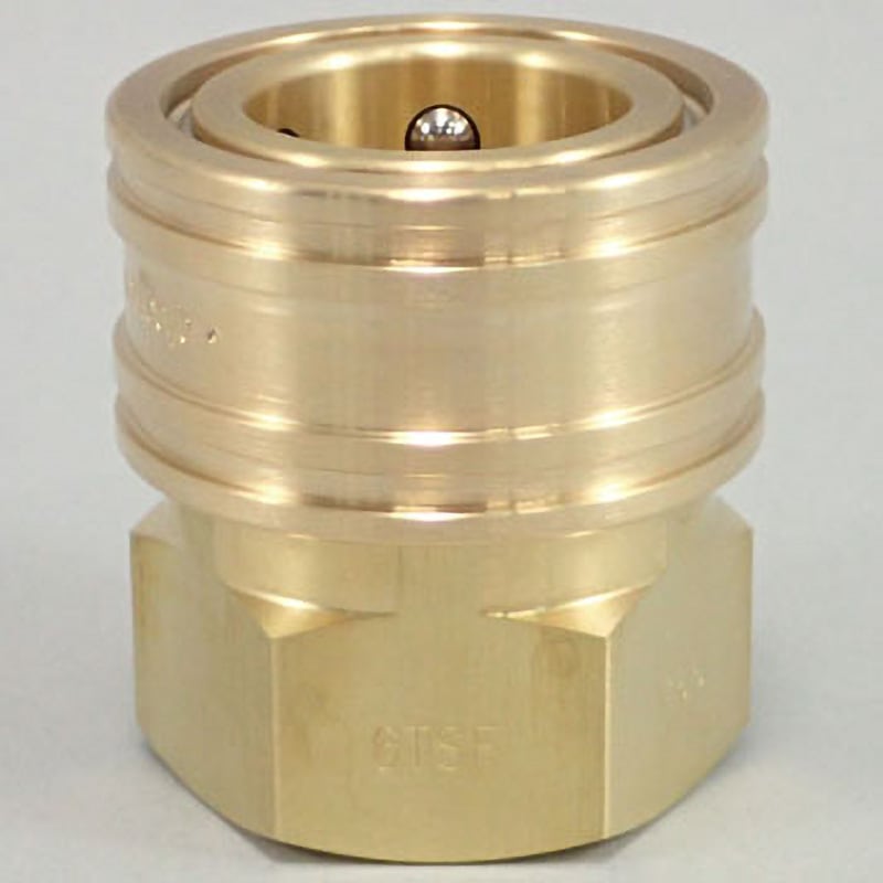 6TSF BRASS NBR TSPカプラ ソケット (オネジ取付用) 真鍮製 日東工器