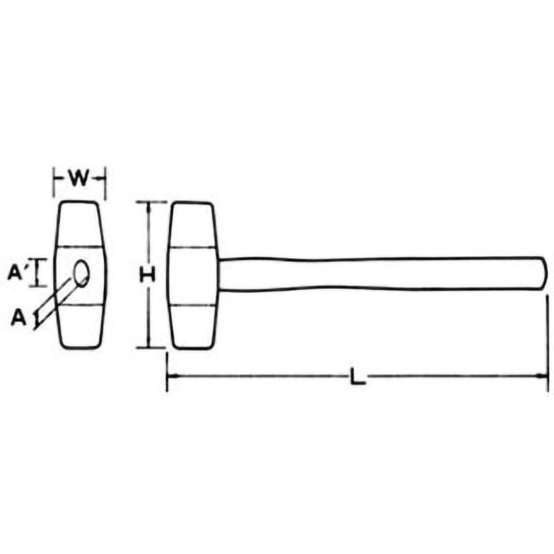 FH-30 強力型銅ハンマー オーエッチ工業 頭径36mm FH-30 - 【通販