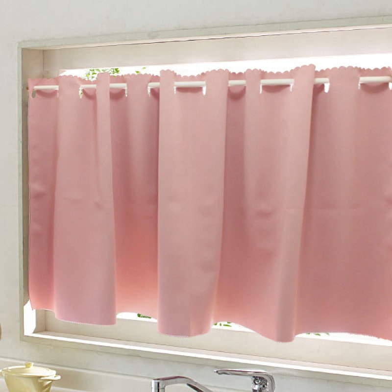 da1108-140-50 ピンク 防炎遮光カフェカーテン フォレストリンク 幅