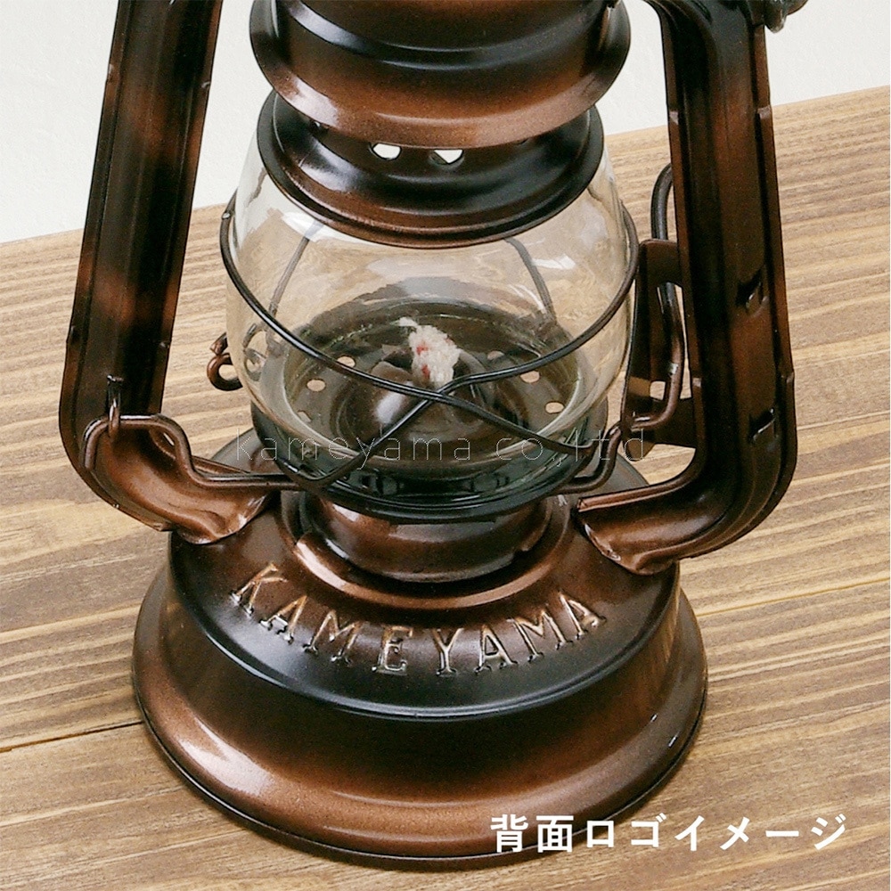 SJ574-00-00SI オイルランタンロゴ入り カメヤマ 容量200mL シルバー色