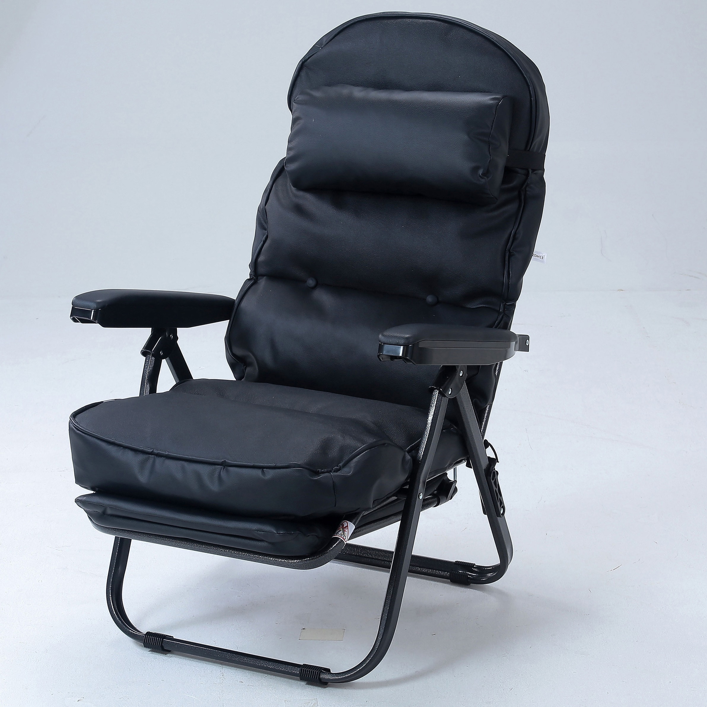 TAN-267(BK) 本革スライドリクライニングチェア Vita 寸法640×770-1200