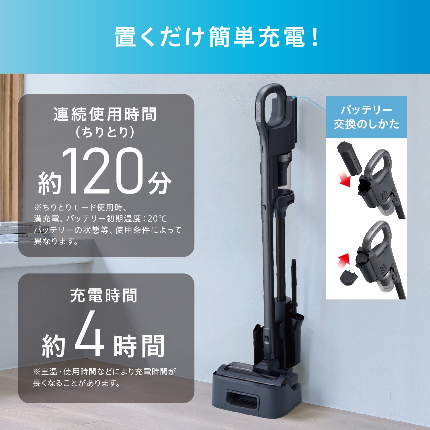 SCD-190P-H 充電式サイクロンスティック掃除機 daspo アイリスオーヤマ