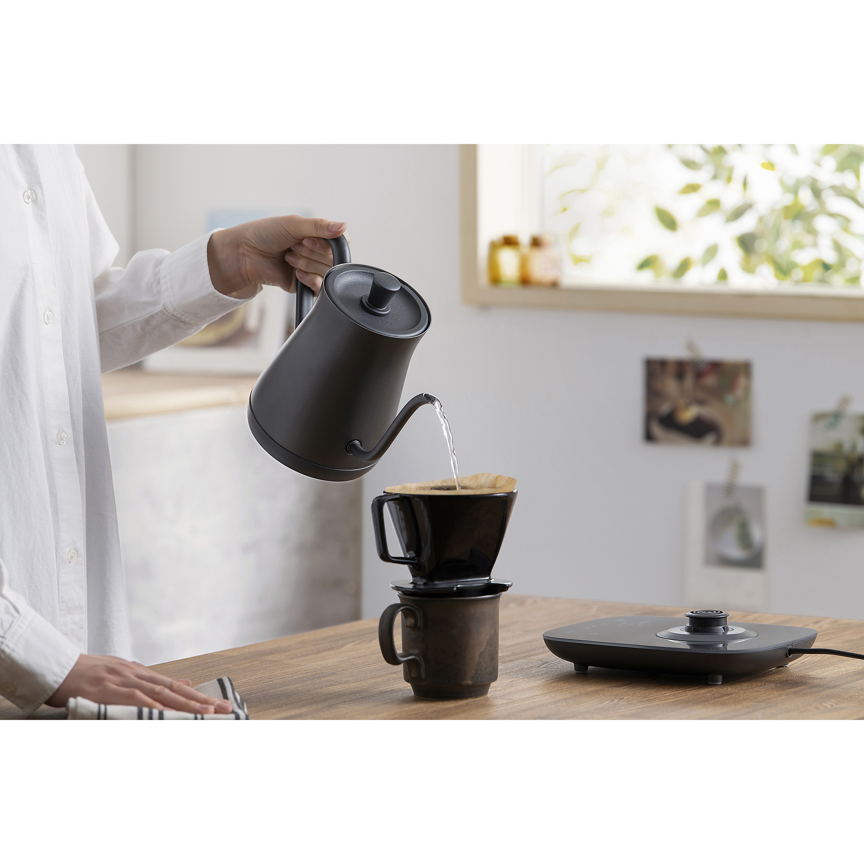 IKE-C601T-HA 電気ケトル 温度調節付 アイリスオーヤマ アッシュ色 IKE