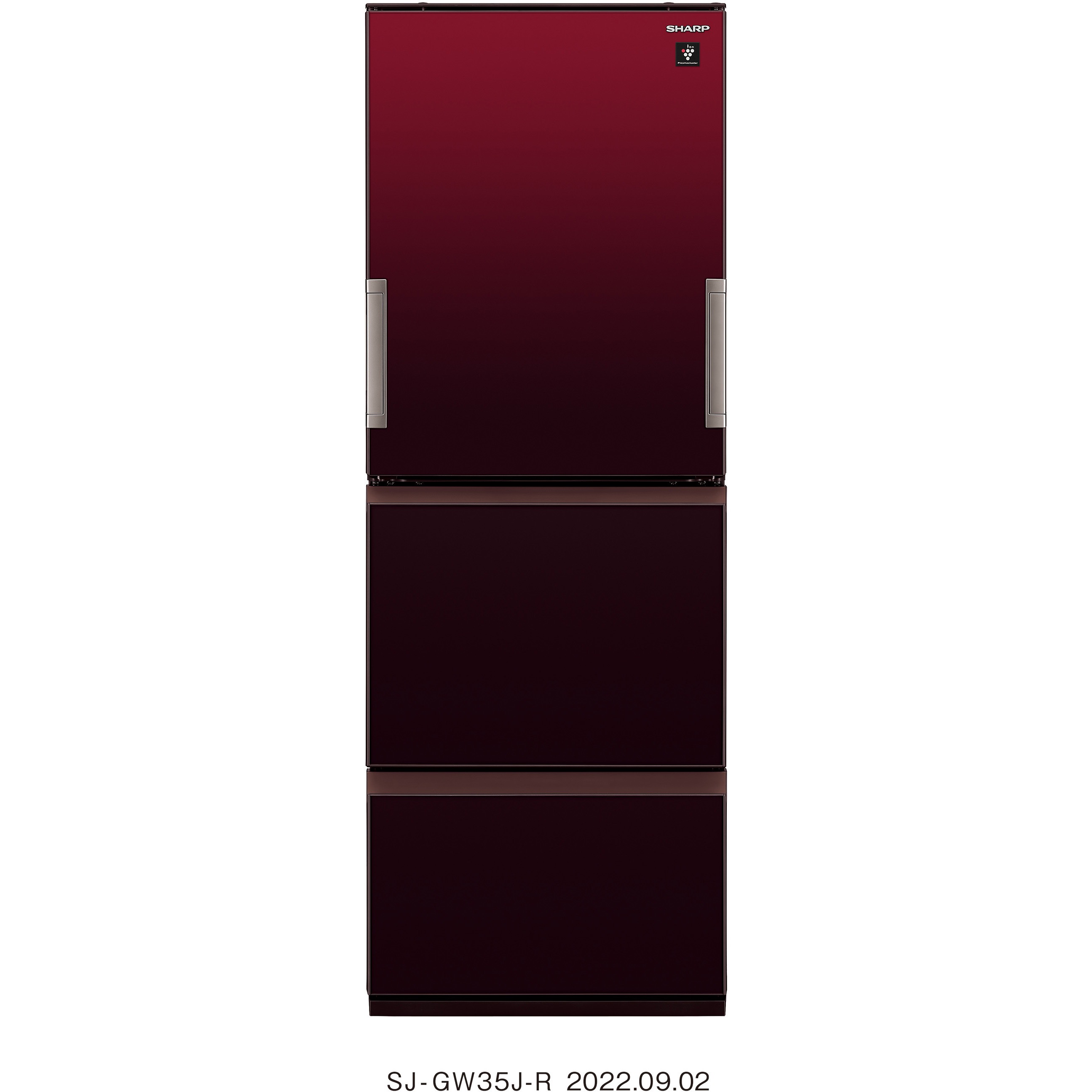 SJ-GW35J-R どっちもドア(ガラス)冷蔵庫350L 1台 シャープ 【通販