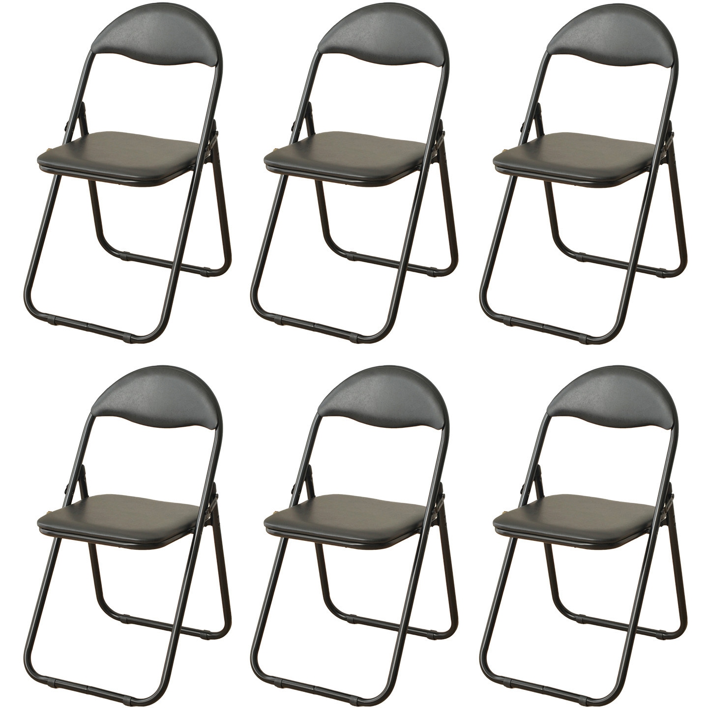 YZX-08(BK) パイプ会議イス YAMAZEN(山善) ブラック色 パイプ径22mm 1