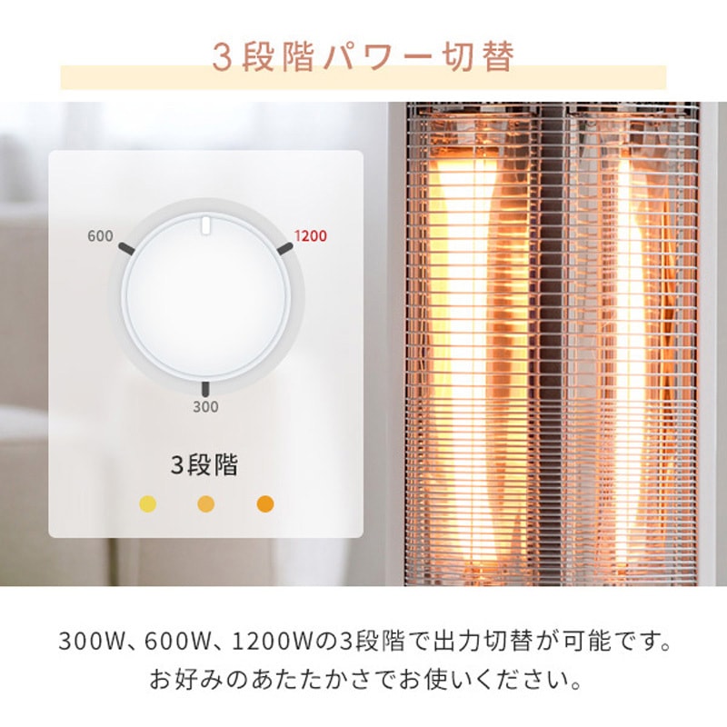 DCTS-B122(WS) グラファイトヒーター 超速暖 1台 YAMAZEN(山善) 【通販