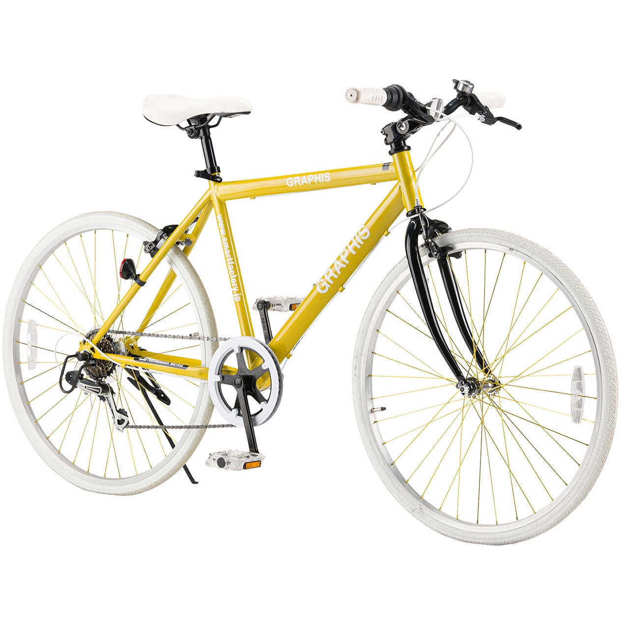 GR-001 クロスバイク 6段変速 GRAPHIS スチール タイヤサイズK-193 26