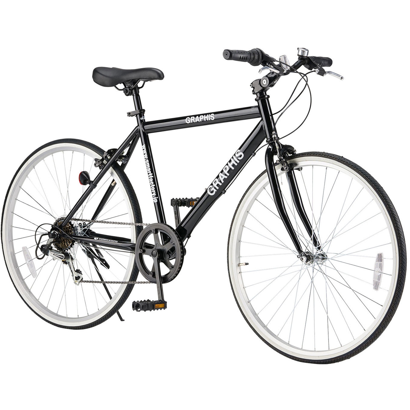 GR-001 クロスバイク 6段変速 GRAPHIS スチール タイヤサイズK-193 26