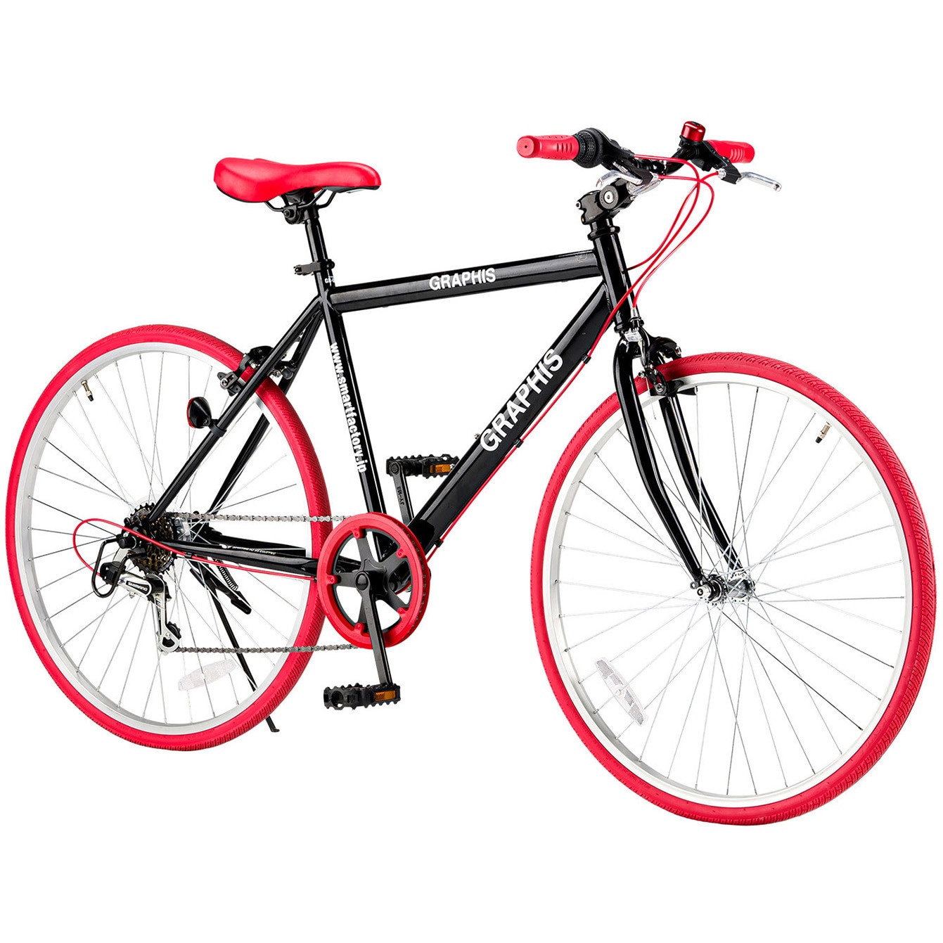 GR-001 クロスバイク 6段変速 GRAPHIS スチール タイヤサイズK-193 26
