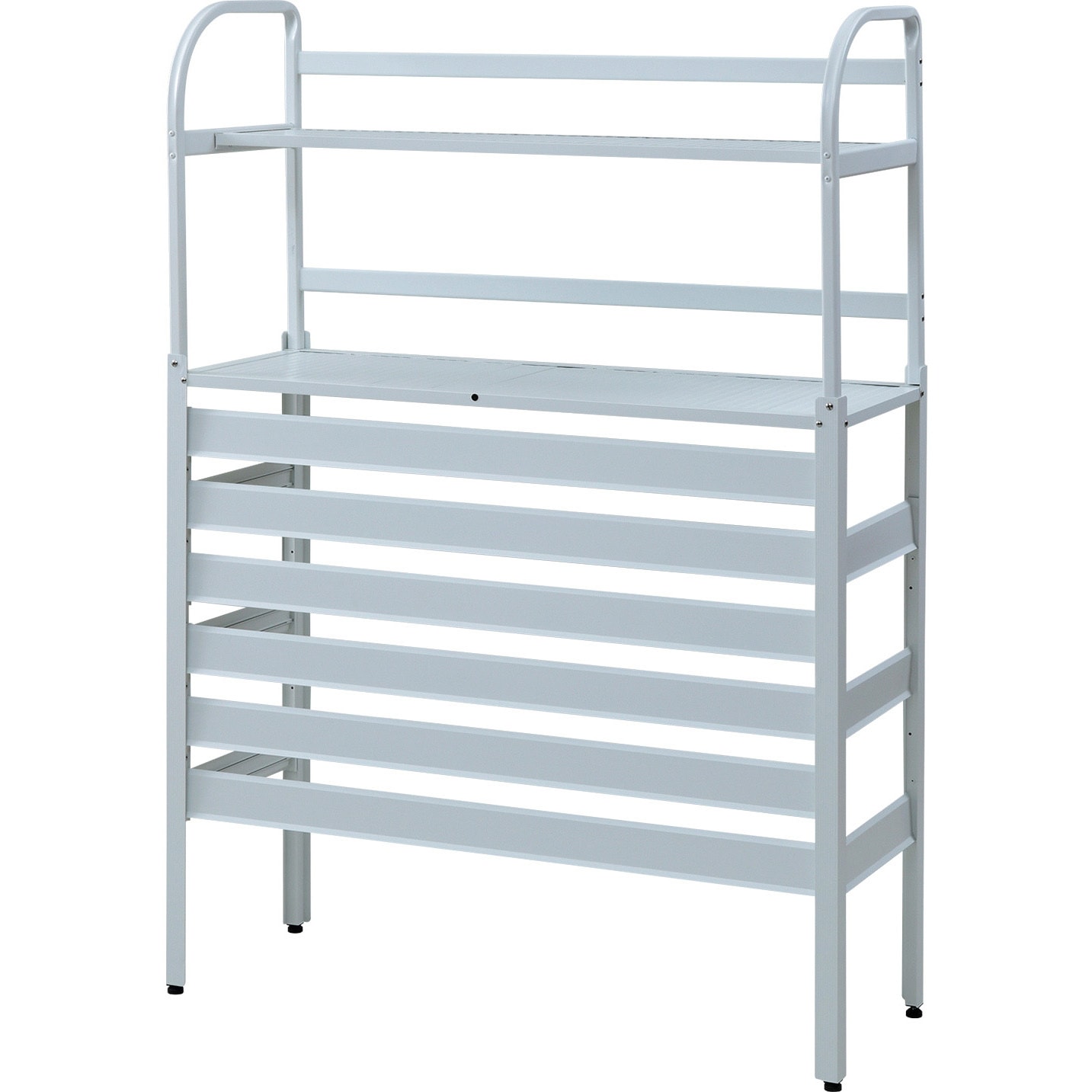 KAAC-100T(WH) エアコン室外機カバー アルミ製 大型タイプ 棚付き 1台