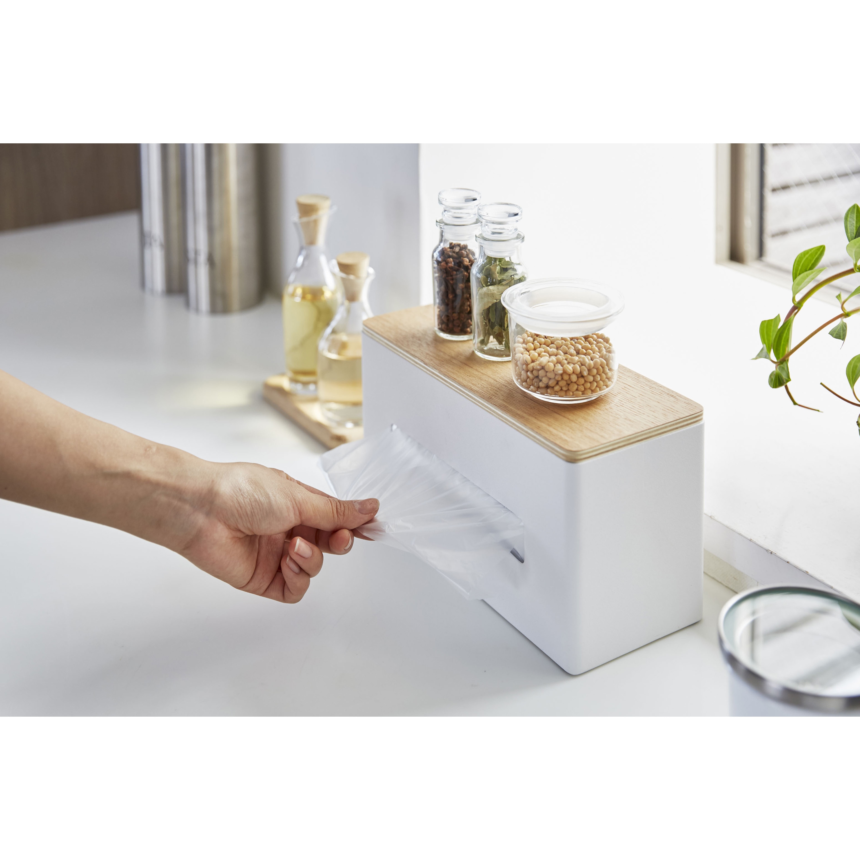 4766 両面ティッシュケース リン 山崎実業 ベージュ色 - 【通販