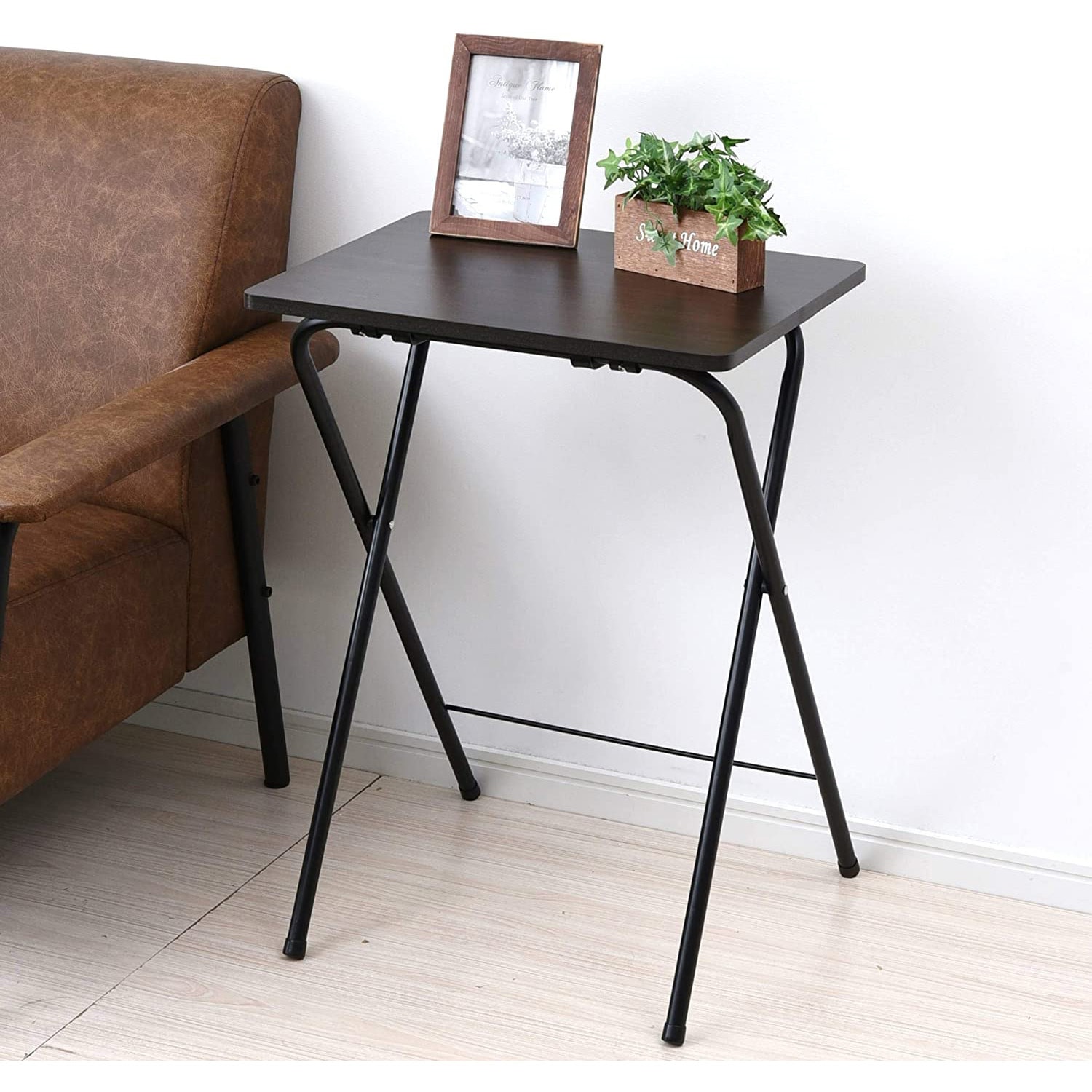 RYST-5040H(DBRBK4) 折りたたみテーブル ミニテーブルハイ YAMAZEN