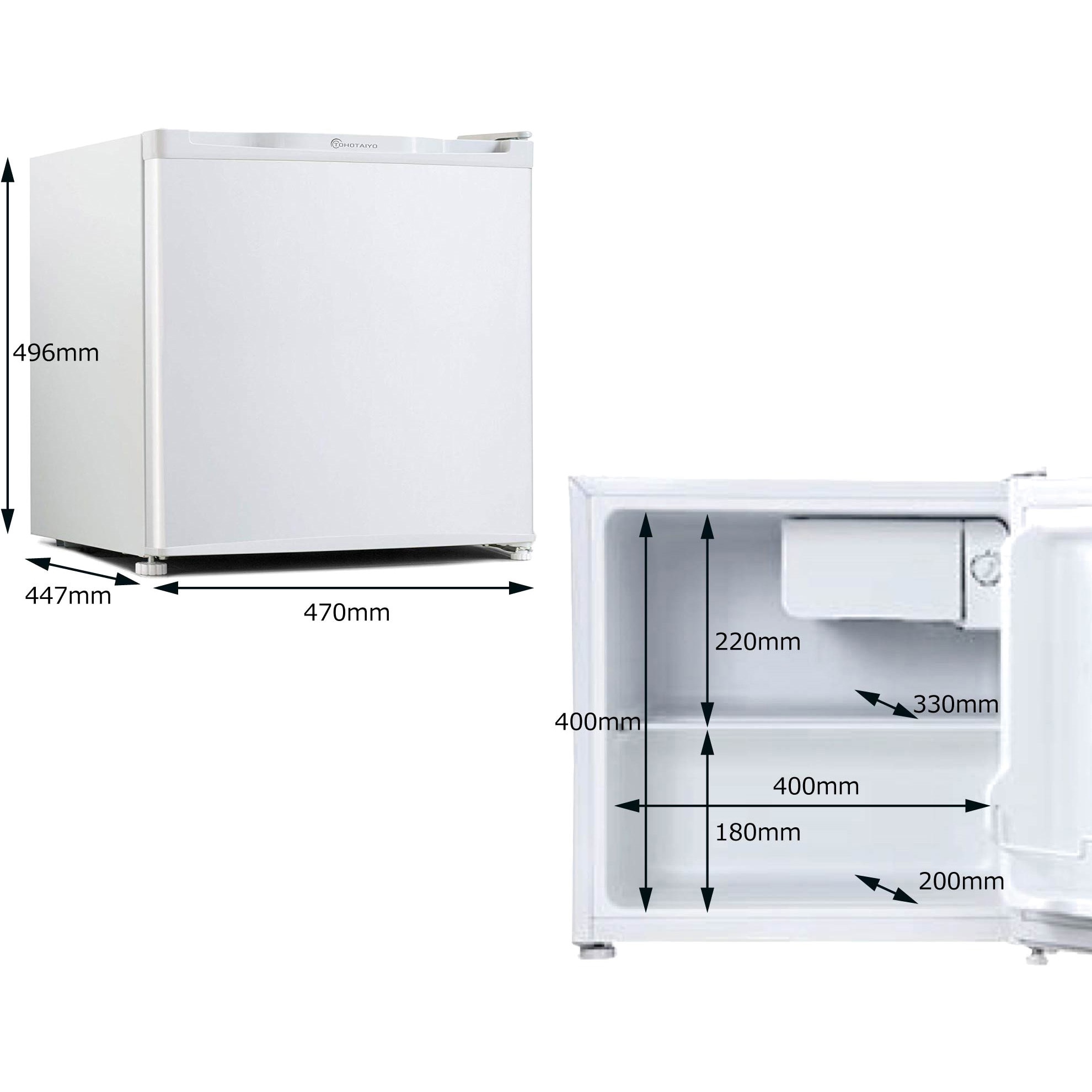 TH-46L1-WH 1ドア冷蔵庫 46L TOHOTAIYO 直冷式 - 【通販モノタロウ】