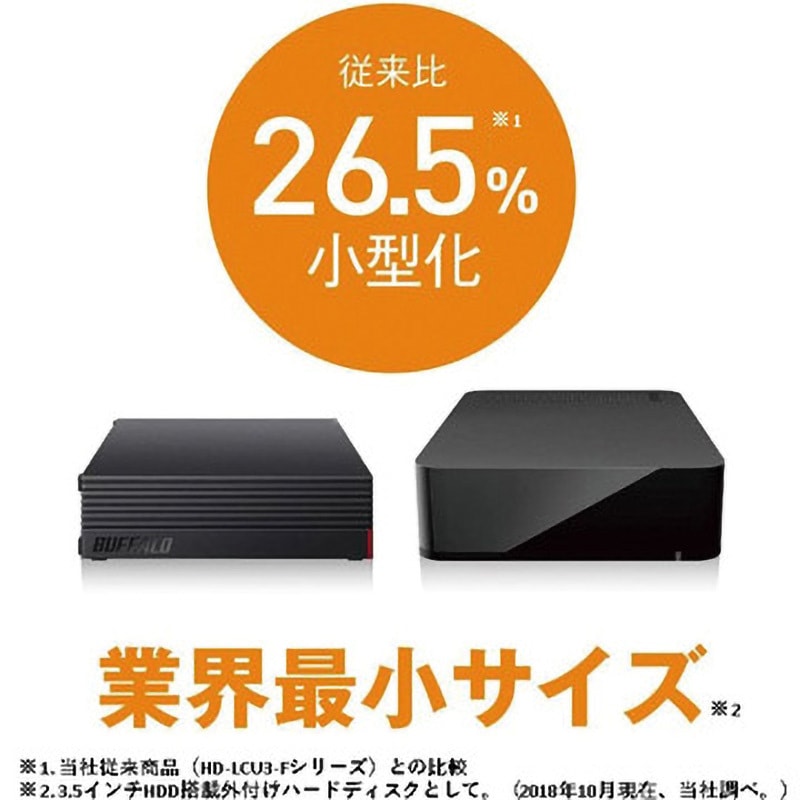 HD-NRLD8.0U3-BA USB3.1(Gen1)/USB3.0/USB2.0接続 外付けHDD PC用&TV