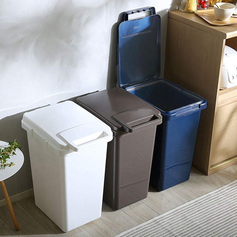 SH-01-ECN45-NV らくらくワンハンド開閉!日本製ダストボックス(大容量