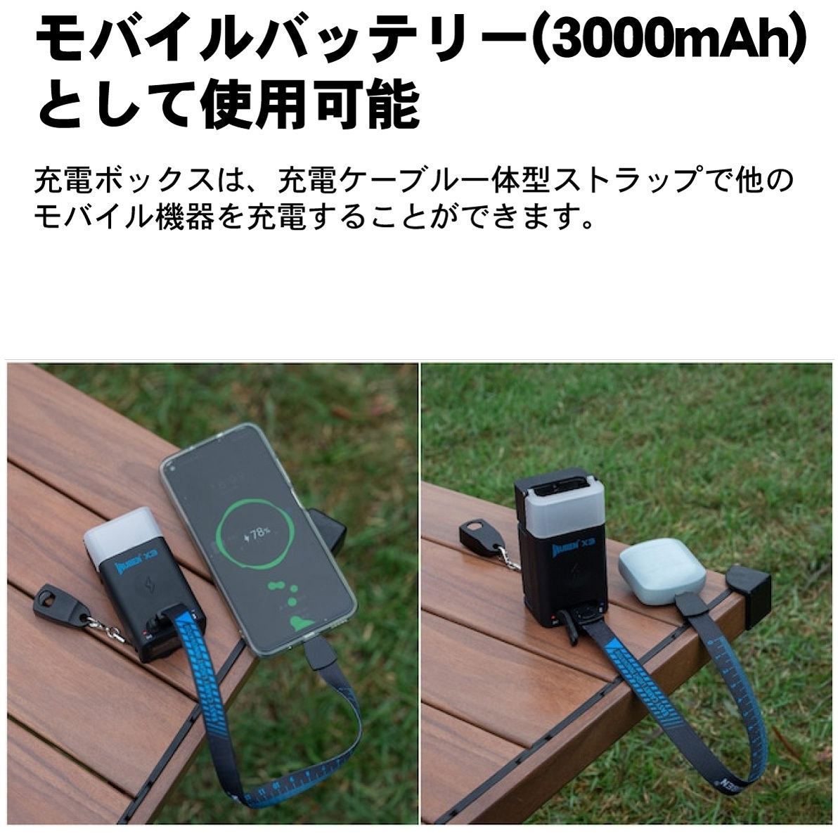 X3-BK 【X3】小型高輝度LEDスポットライト 1個 WUBEN(ウーベン) 【通販