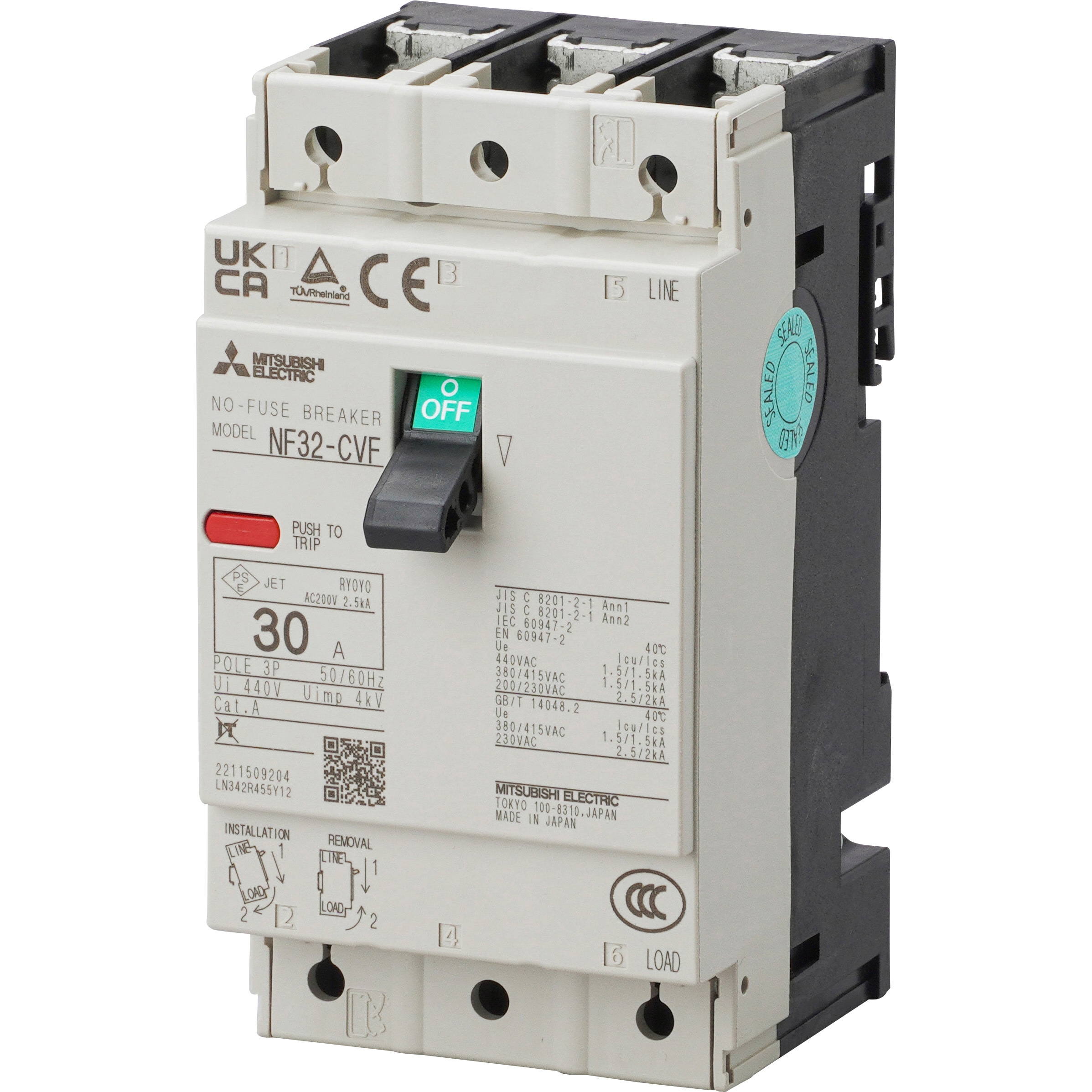 NF32-CVF 3P 30A ノーヒューズ遮断器 NF-Cシリーズ(経済品) 三菱電機