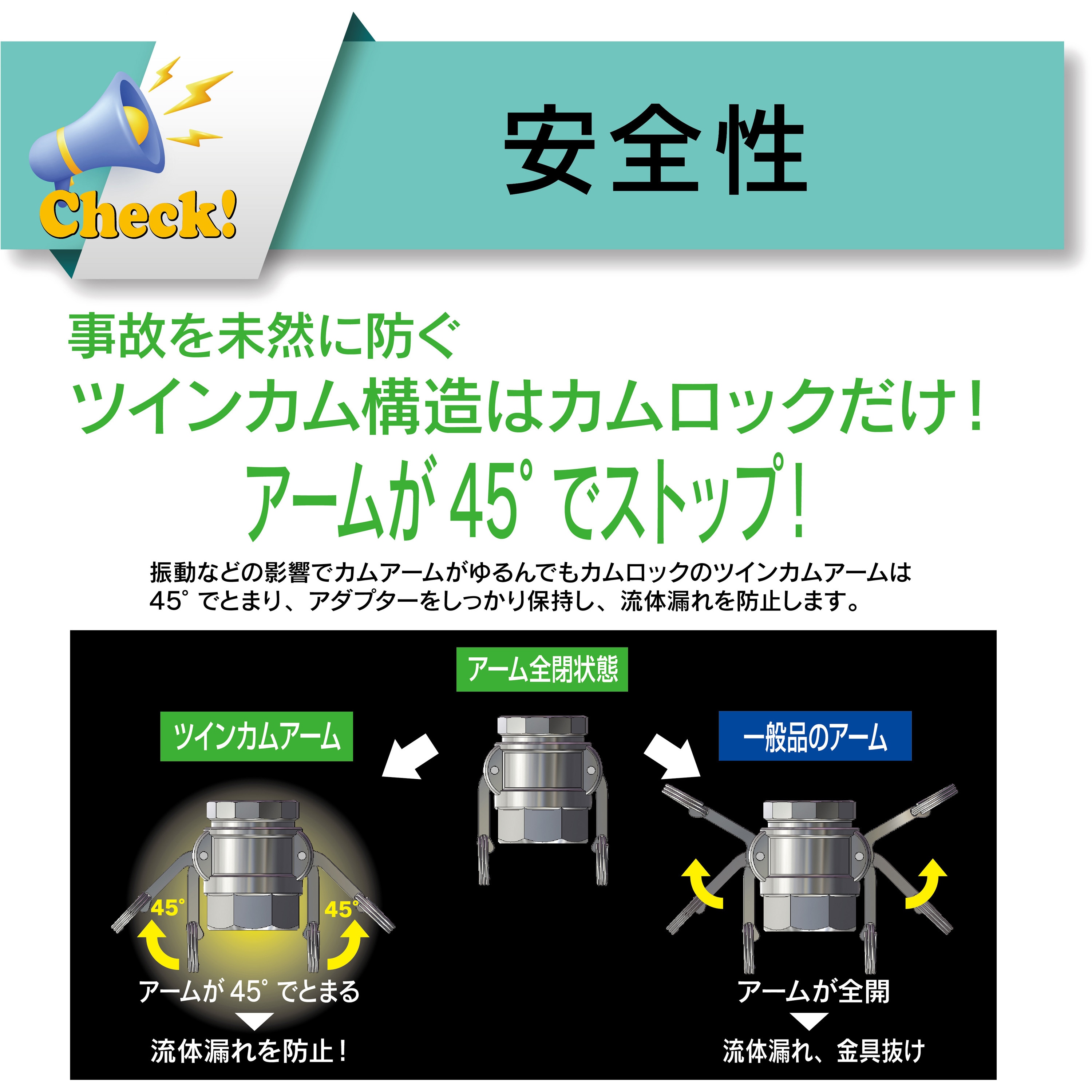 633-CT-2-AL カムロック カプラー ホースシャンク(細) アルミ合金 AL