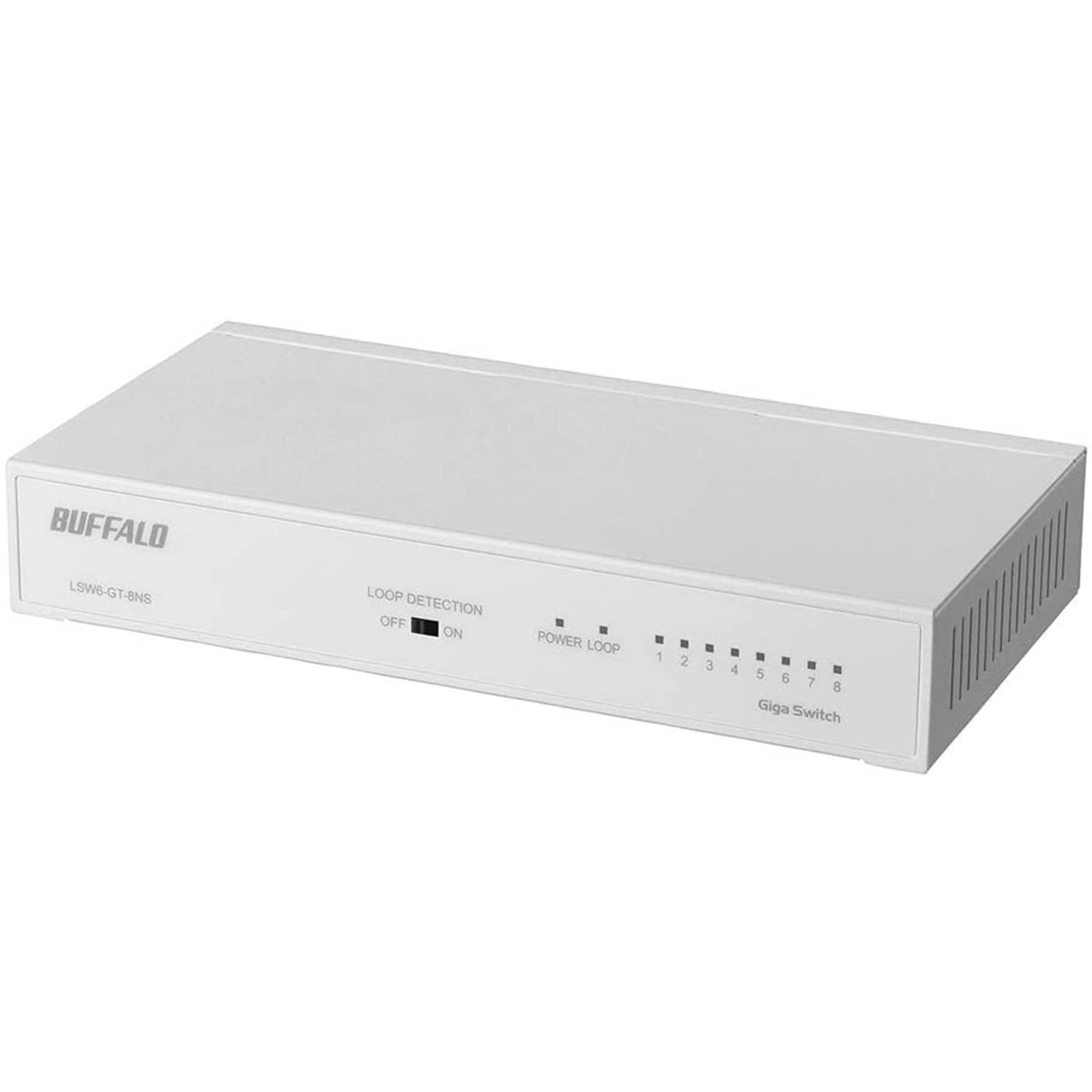 LSW6-GT-8NS/DWH LAN HUB Giga 8ポート スイッチングハブ 電源内蔵
