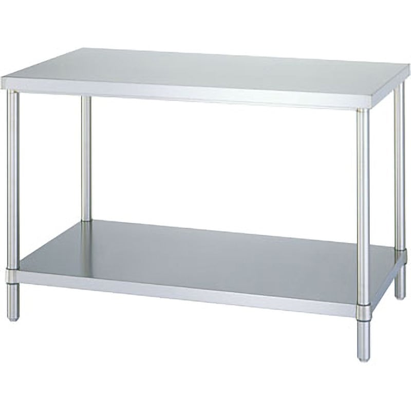 WB-18075 ステンレス作業台(ベタ棚仕様)(SUS430) シンコー 間口1800mm