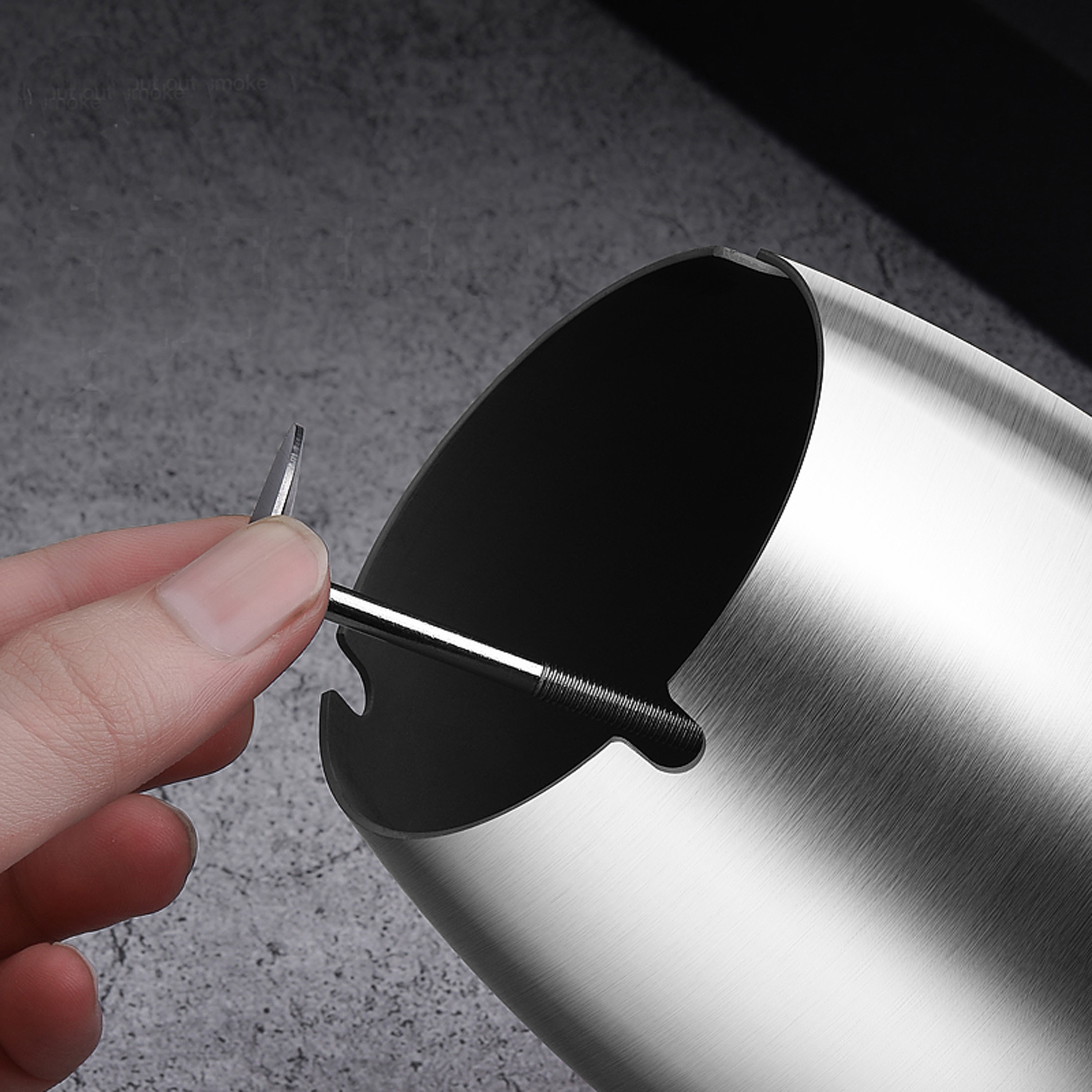 SV-L 密閉度の高いフタ付き 灰皿 ステンレス製 アッシュトレー