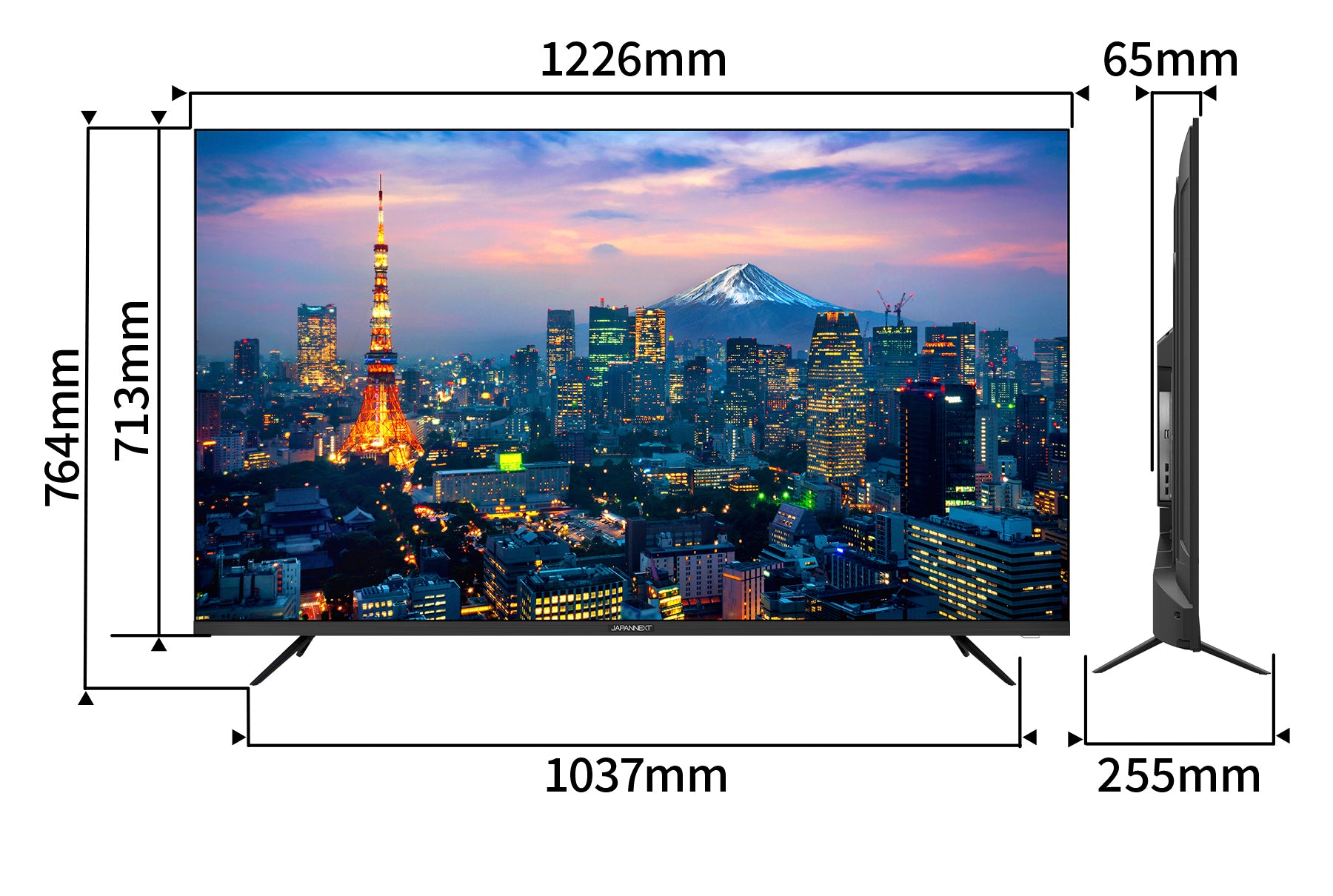 5年保証モデル】JAPANNEXT 55インチ VAパネル搭載 4K(3840x2160)解像度
