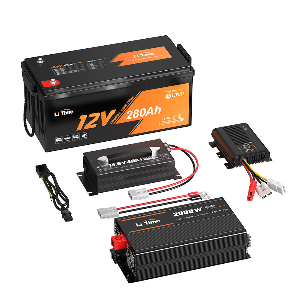 LiTime 12V 280Ah サブバッテリー用リン酸鉄リチウムイオンバッテリー