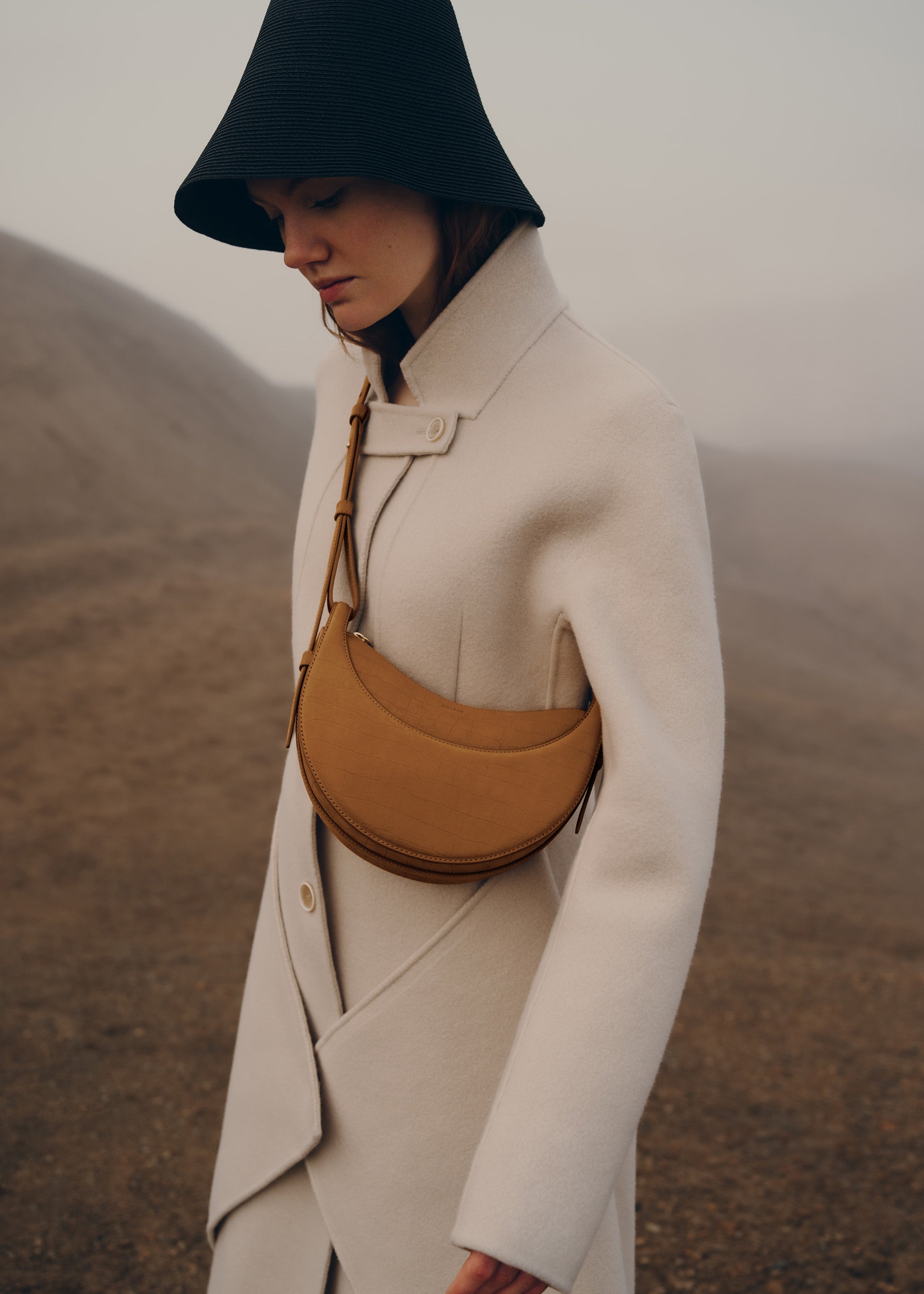 Polène | バッグ - Numéro Dix - シナモン ヌバック クロコ