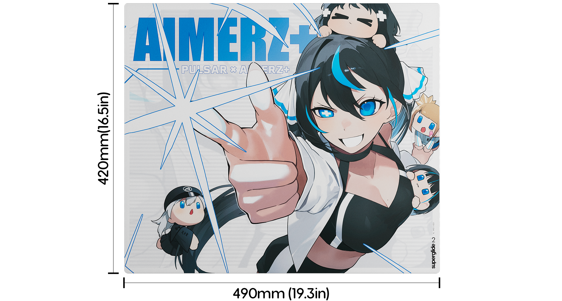 Aimerz+ Yui Edition] Superglide Glass Mousepad v2 XL – Pulsar