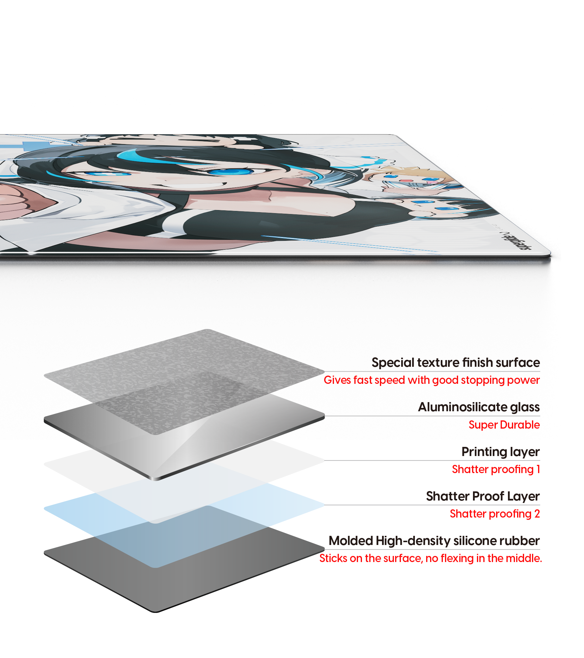 Aimerz+ Yui Edition] Superglide Glass Mousepad v2 XL – Pulsar