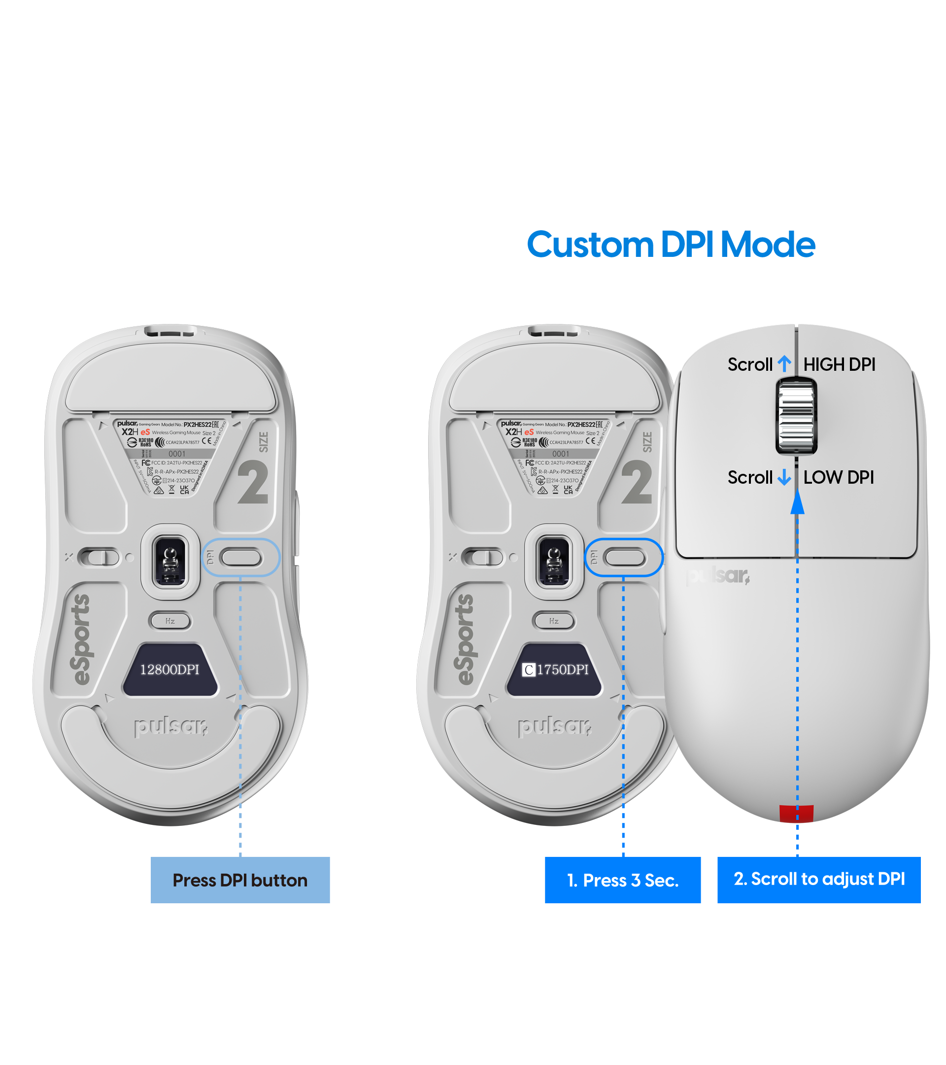 White Edition] X2H eS Medium Gaming Mouse – Pulsar Gaming Gears Japan