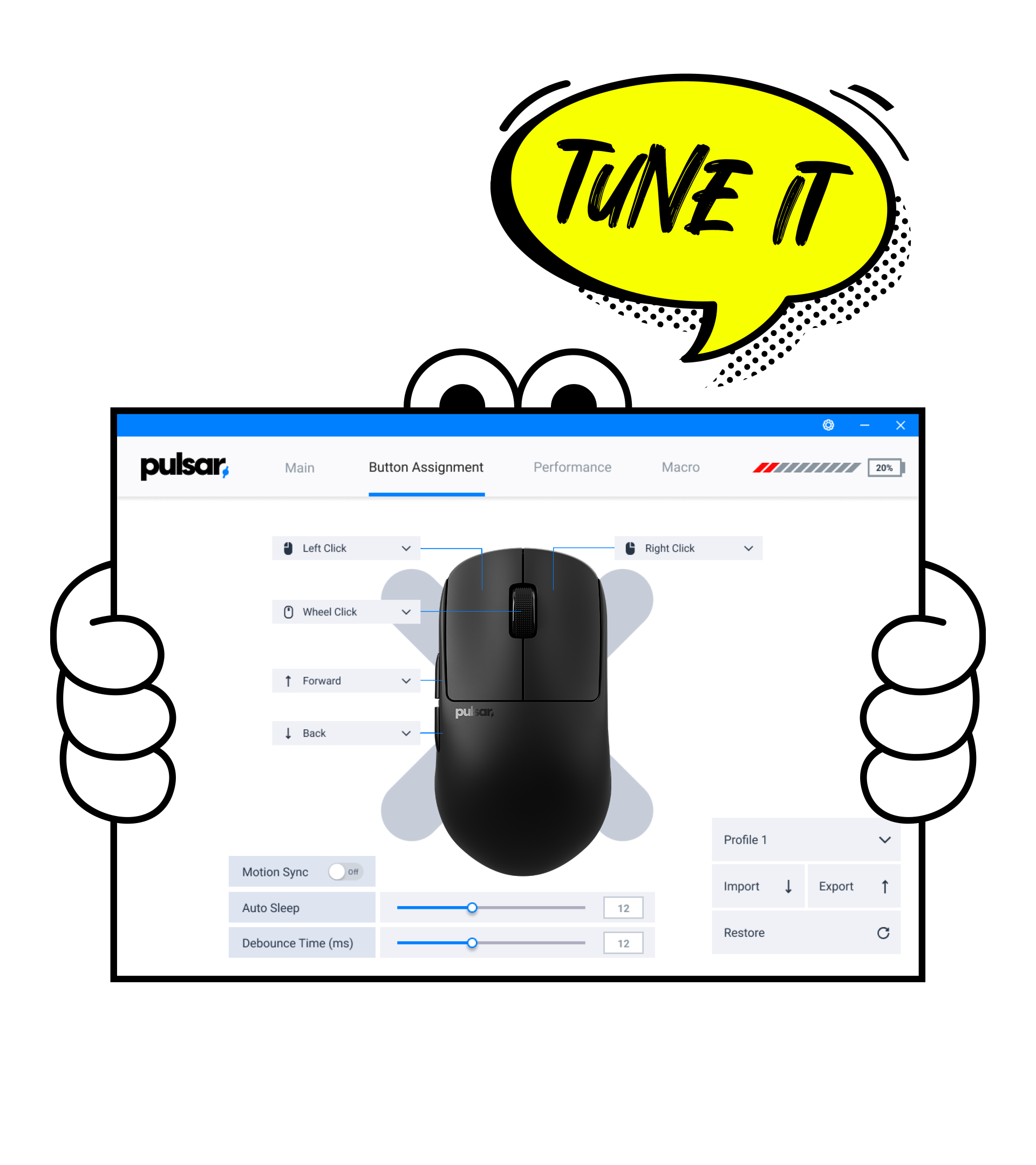 X2H CrazyLight Mini Gaming Mouse – Pulsar Gaming Gears Japan