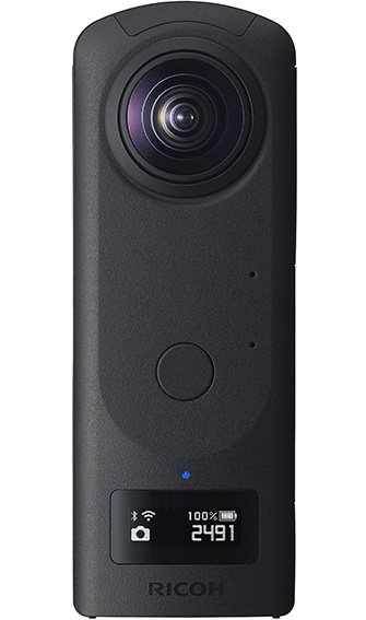 ワンショットで360°の全天球イメージを撮影できるカメラ「RICOH THETA