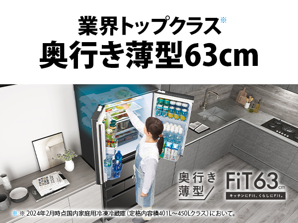 シャープ 冷蔵庫 429L 観音開き 6ドア 幅65cm メタルドア つないで