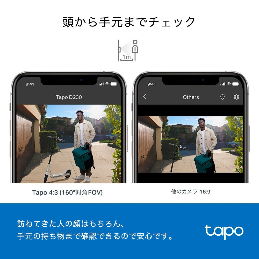 Tapo カメラ付きスマートドアホンキット 5MP高画質 Tapo D230S1