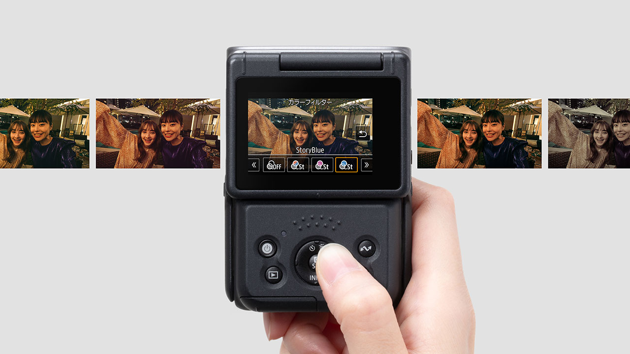 キヤノン、スマホライクな縦型デザインのVlogカメラ「PowerShot V10
